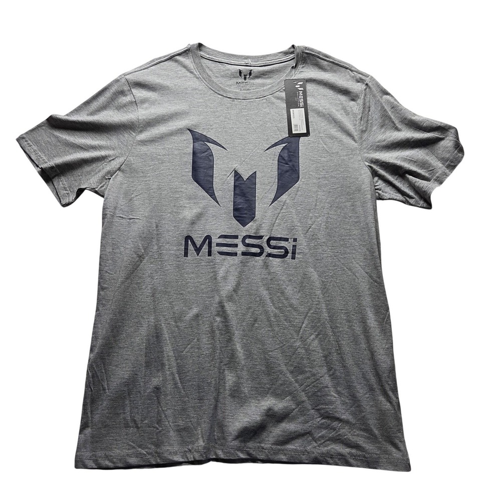 Messi Shirt Mens Large Gray Soccer Messi Collection Graphic Tee T-Shirt